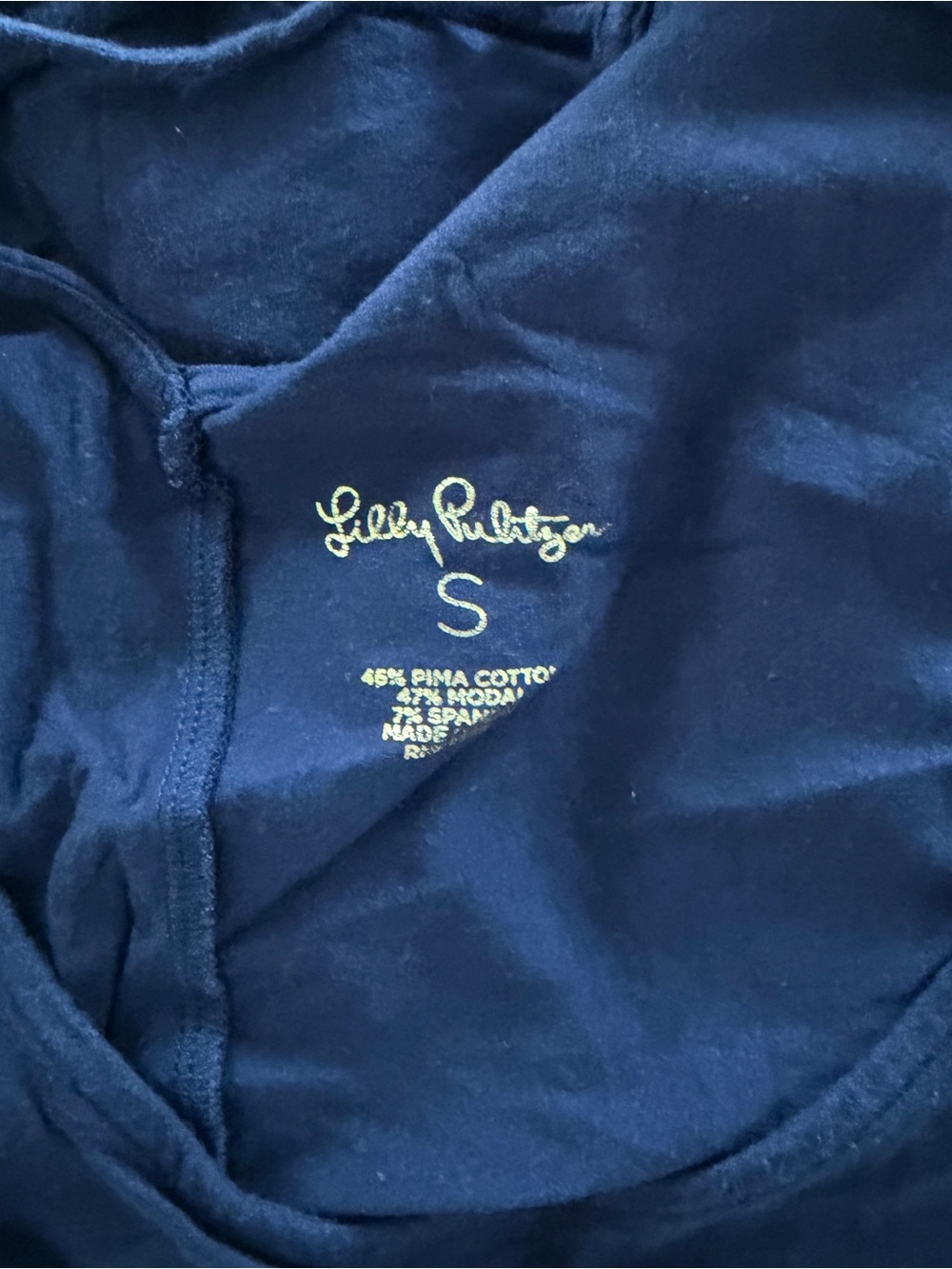 Lilly Pulitzer navy criss cross back tank top - Picture 3 of 3